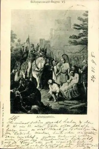 Set von 10 Künstler  AK Schwarzwald Sage