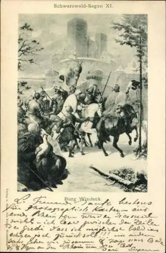 Set von 10 Künstler  AK Schwarzwald Sage