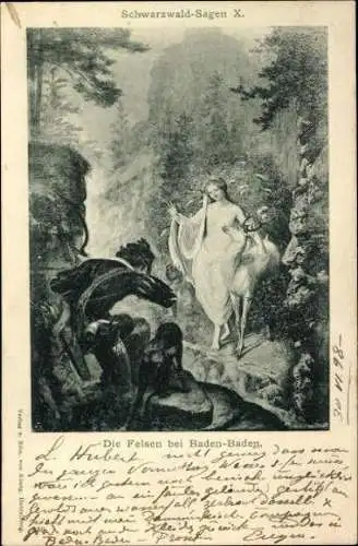 Set von 10 Künstler  AK Schwarzwald Sage