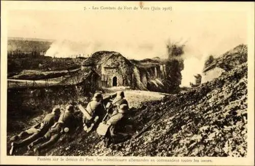 10 Ak im Umschlag Verdun Meuse Les combats du fort de Vaux