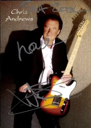 Ak Schauspieler Sänger Chris Andrews, Portrait, Autogramm