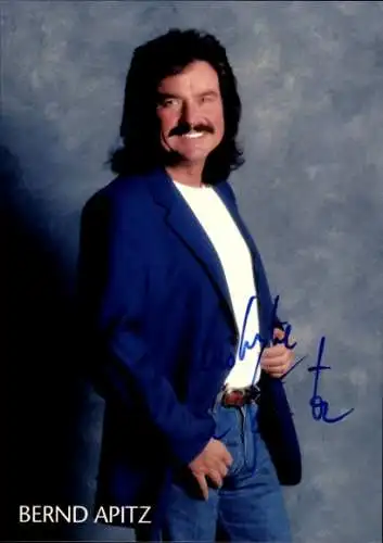 Ak Schauspieler Sänger Bernd Apitz, Portrait, Autogramm