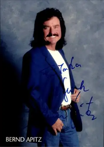 Ak Schauspieler Sänger Bernd Apitz, Portrait, Autogramm