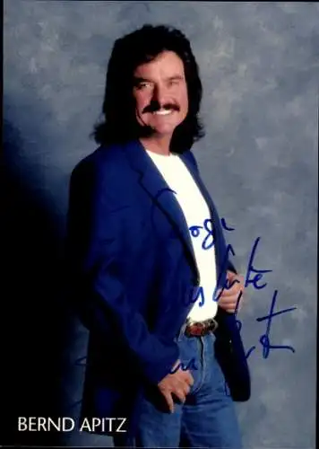 Ak Schauspieler Sänger Bernd Apitz, Portrait, Autogramm