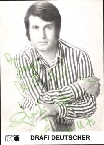 Ak Schauspieler Sänger Drafi Deutscher, Portrait, Autogramm