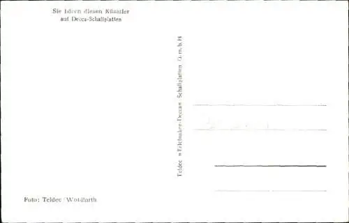 Ak Sänger Ivo Carraro, Portrait, Autogramm