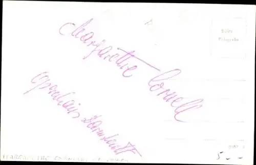 Ak Schauspielerin Margarethe Cornell, Portrait, Autogramm