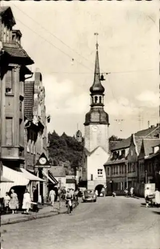 Ak Spremberg in der Lausitz, Langestraße, Rathaus, Georgenbergturm