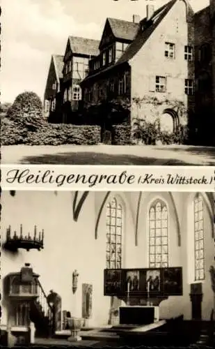 Ak Heiligengrabe in der Prignitz, Wohnhaus, Kirche Innenansicht