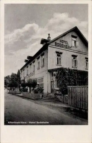 Ak Altenbrak Thale im Harz, Hotel Bodeheim