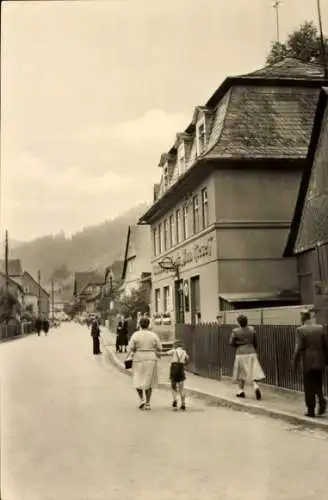 Ak Unterweißbach Oberweißbach, Dorfstraße, Zum Hirsch