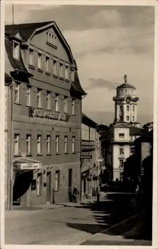 Ak Zeulenroda in Thüringen, Kirchstraße mit HO Hotel zum Goldenen Löwen