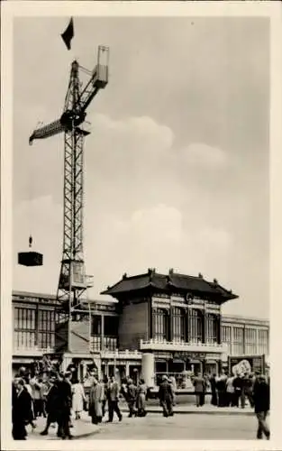 Ak Leipzig in Sachsen, Technische Messe, Halle der Volksrepublik China, Kran