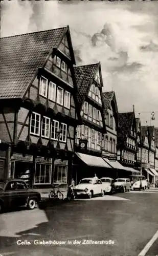 Ak Celle in Niedersachsen, Giebelhäuser in der Zöllnerstraße