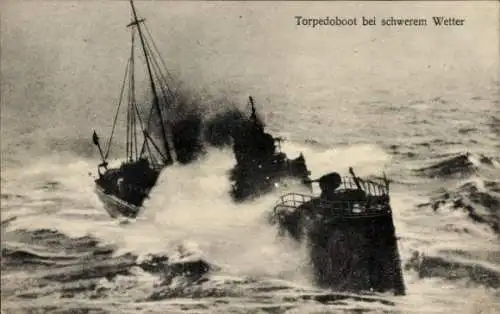 Ak Deutsches Kriegsschiff, Torpedoboot, Kaiserliche Marine