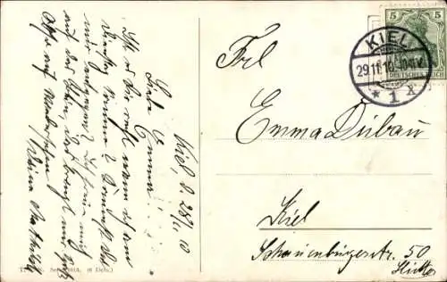 Künstler Ak Thiele, Arthur, Vermenschlichte Hunde, Dackel, Erster Schulgang