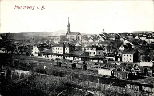 Ak Münchberg in Oberfranken Bayern, Gesamtansicht