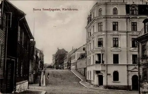 Ak Karlskrona Schweden, Norra Smedjegatan