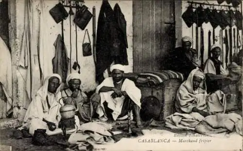 Ak Casablanca Marokko, Second-Hand-Händler