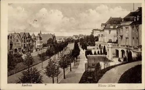 Ak Aachen in Nordrhein Westfalen, Nizza Allee