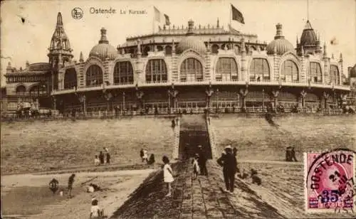 Ak Ostende Ostende Westflandern, Kursaal, Strand