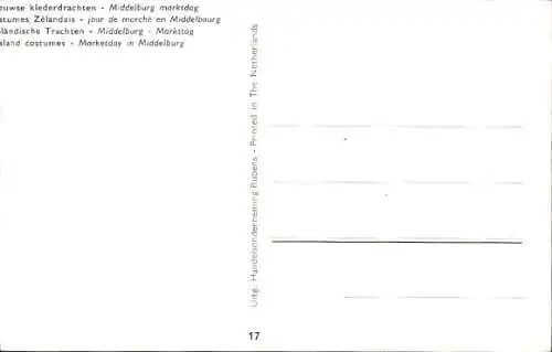 Ak Middelburg Zeeland Niederlande, Markttag, Volkstrachten