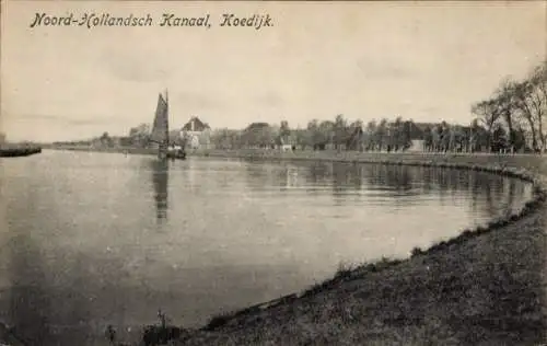 Ak Koedijk Nordholland Niederlande, Nordhollandkanal