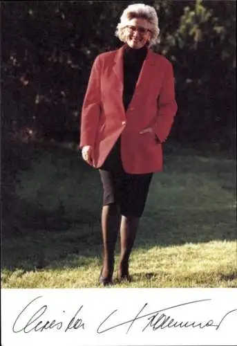 Ak Politikerin Christa Krammer, Österreich, Porträt, Autogramm