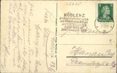 Ak Koblenz am Rhein, Panorama