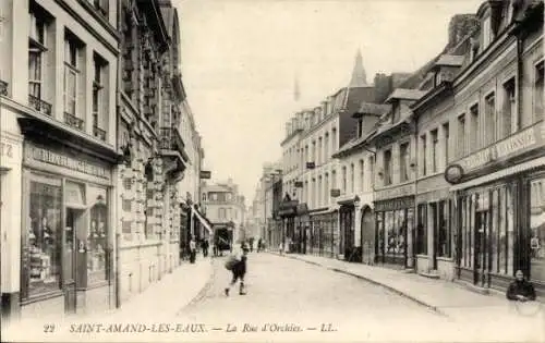 Ak Saint Amand les Eaux Nord, la Rue d'Orchies