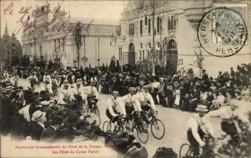 Ak Roubaix Nord, Internationale Ausstellung des Nordens 1911, Die Corso Fleuri Festivals