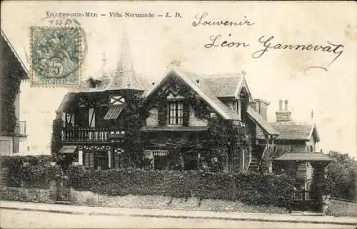 Ak Villers sur Mer Calvados, Villa Normande