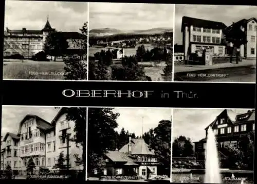 Ak Oberhof im Thüringer Wald, FDGB-Heim Glückauf, FDGB-Heim Stachanow, Schweizerhütte