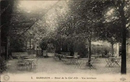 Ak Barbizon Seine et Marne, Hotel de la Clef d'Or, Innenansicht