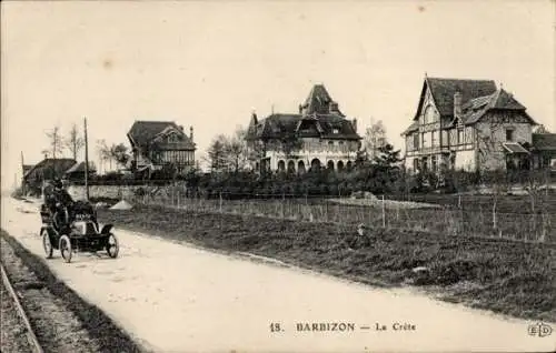 Ak Barbizon Seine et Marne, Le Crete, Auto