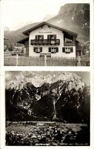 Ak Mittenwald in Oberbayern, Haus Karwendelecho, Panorama