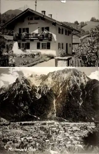 Ak Mittenwald in Oberbayern, Wohnhaus, Panorama, Gebirge