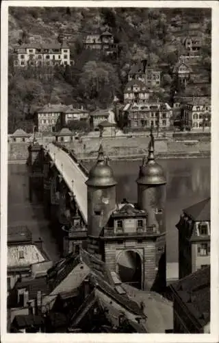 Ak Heidelberg am Neckar, alte Brücke u. Ziegelhäuser Landstraße