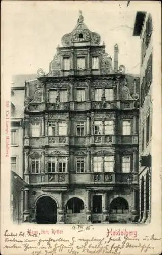 Ak Heidelberg, Haus zum Ritter