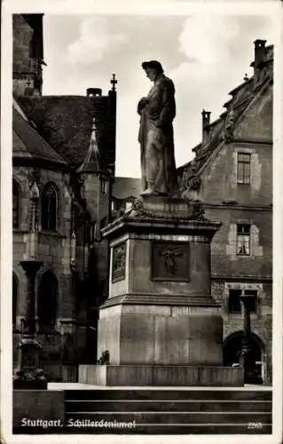 Ak Stuttgart in Württemberg, Schillerdenkmal