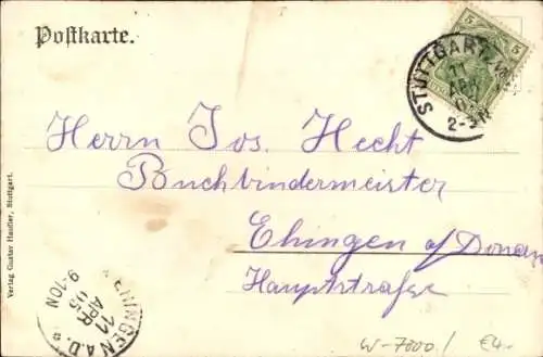 Passepartout Ak Stuttgart in Württemberg, Das neue Rathaus