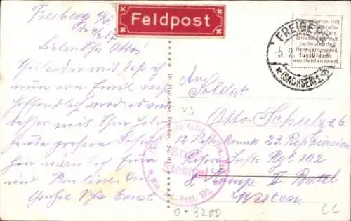 Ak Freiberg in Sachsen, Teilansicht