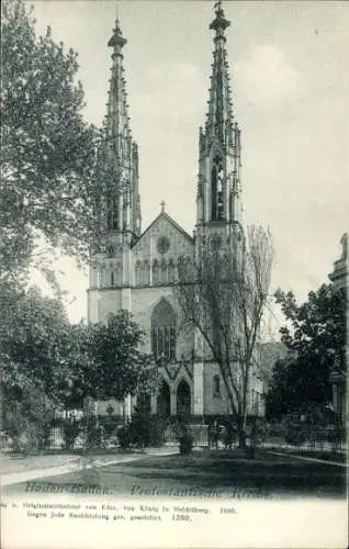 Ak Baden Baden, Protestantische Kirche