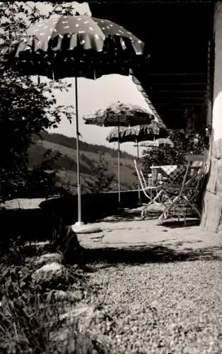 Ak Vorderhindelang Bad Hindelang Oberallgäu, Pension Herrgottswinkel, Terrasse