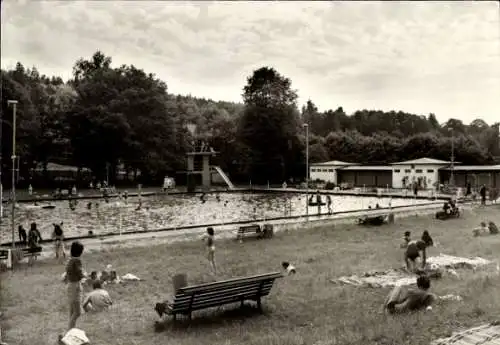 Ak Bad Berka in Thüringen, Schwimmbad