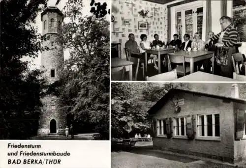 Ak Bad Berka im Weimarer Land Thüringen, Friedensturm und Friedensturmbaude, Innenansicht