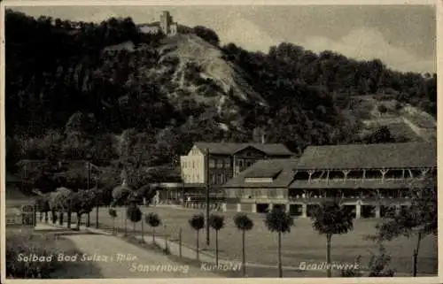 Ak Bad Sulza in Thüringen, Sonnenburg, Kurhotel, Gradierwerk