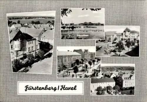 Ak Fürstenberg an der Havel, Marktplatz, Ernst Thälmann Straße, Ortsansicht