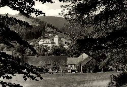 Ak Linkenmühle Gössitz in Thüringen, HO Gaststätte an der Hohenwartetalsperre