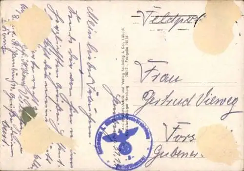 Ak Hamburg, Alsterdamm, Geschäftshäuser, Straßenbahn